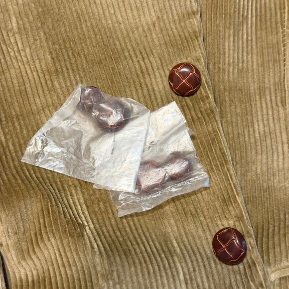 Vintage Martini Berberini Corduroy Blazer 40R Tan Brown Wide Wale Sport Coat - Picture 6 of 10